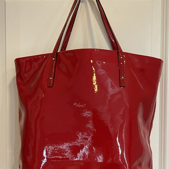 Kate Spade Red Patent Leather Tote - Picture 5 of 8